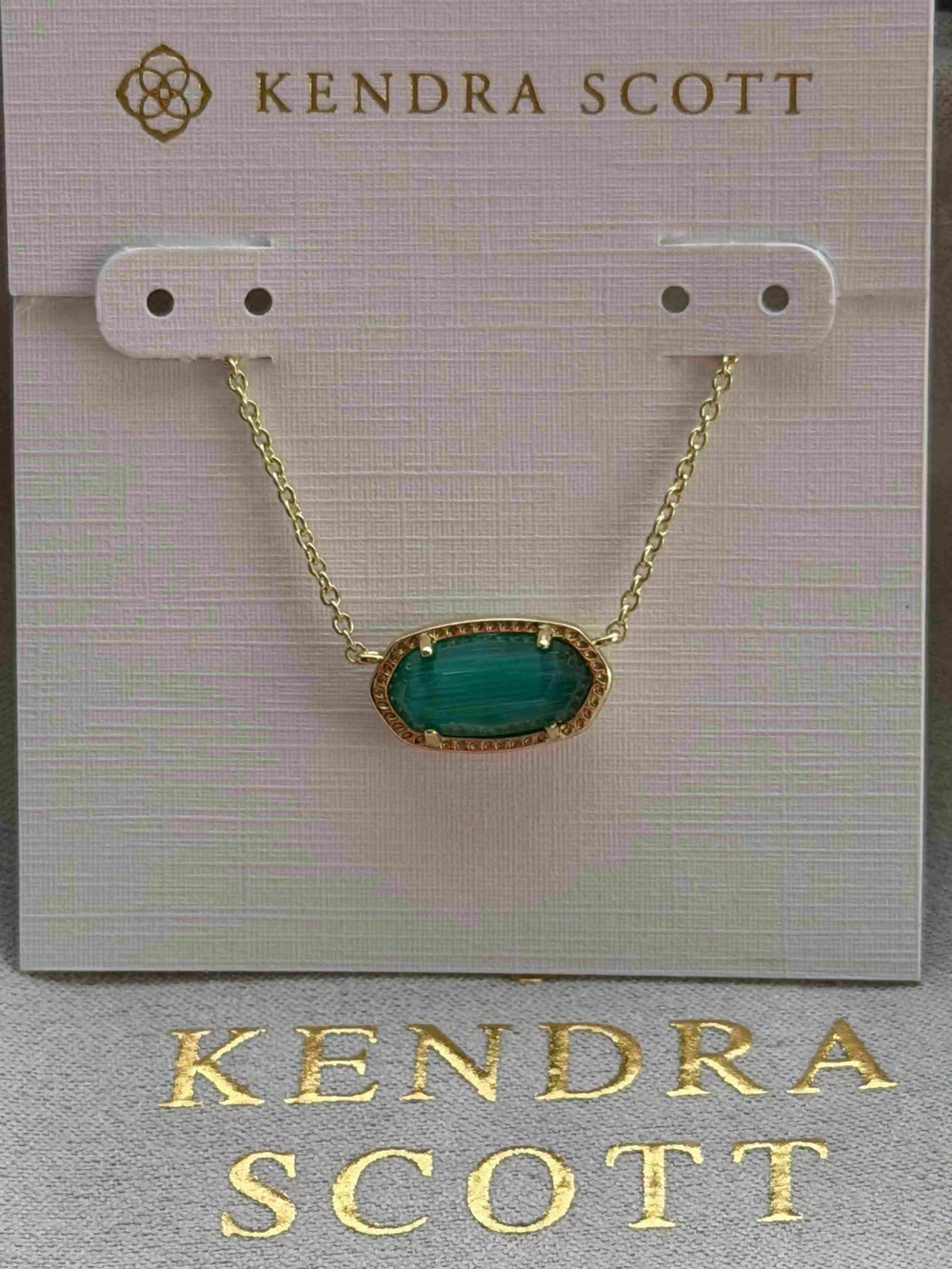 Kendra Scott Green Pendant Necklace